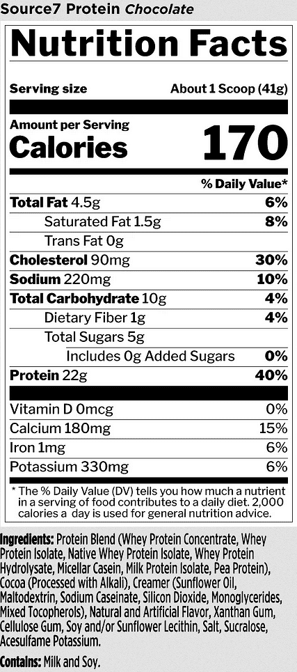 RULE 1 Source7 Protein | 7 Premium Protein Matrix - 2250g