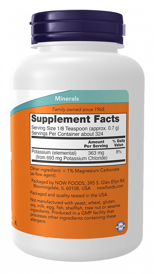 NOW FOODS Potassium Chloride Powder